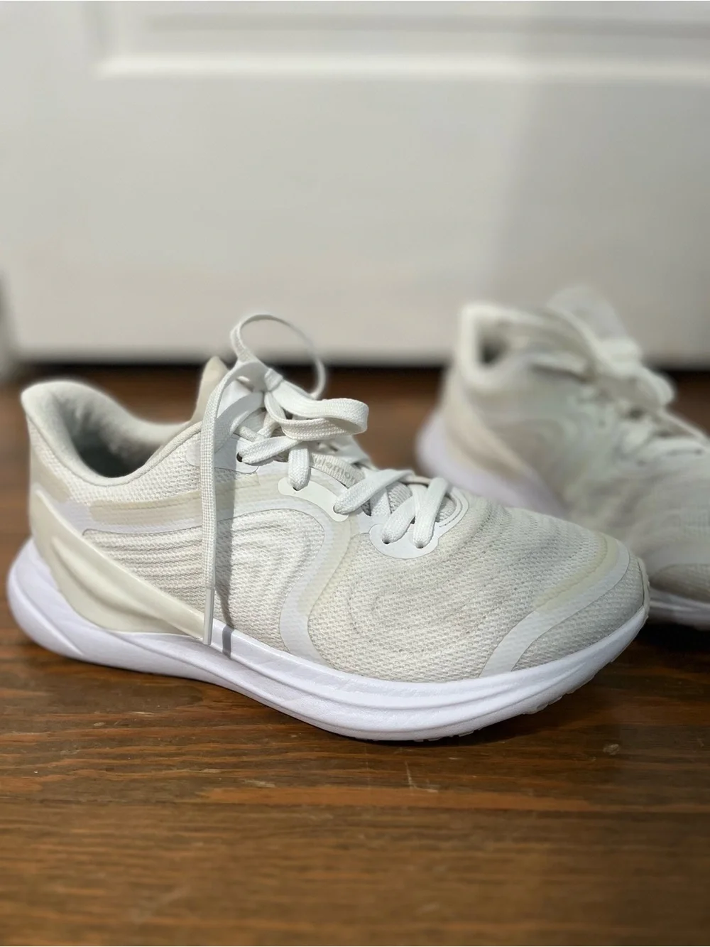 lululemon athletica White and Beige Women's Athletic Sneakers size 7